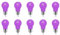 ZFQ 10er Pack Farbige 3W LED Glühbirnen, Exquisite Birnenform E27 Beleuchtung Glühbirnen, bunte glühbirnen, AC220V, Lila, für Party Halloween Hochzeit Weihnachten Bar Weihnachtsdekoration
