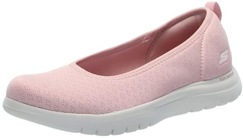 Skechers Mocasines sin cordones para mujer, Rosa (Blush), 40 EU