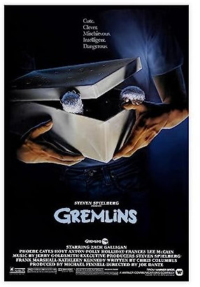EMIGOS Gremlins Filmposter auf Leinwand, Poster, Wandkunst, Dekor, Bild, Gemälde für Wohnzimmer, Schlafzimmer, Dekoration, ungerahmt, 30 x 45 cm
