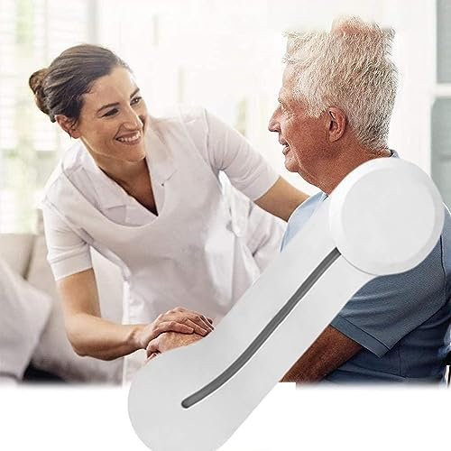 PASPRT Transfer Assist Transferplatte drehen, einfaches Rollstuhl-Gleitbrett, rutschfeste Gummimatte, gebogenes verschiebbares Transferbrett, vom Rollstuhl zum Bett