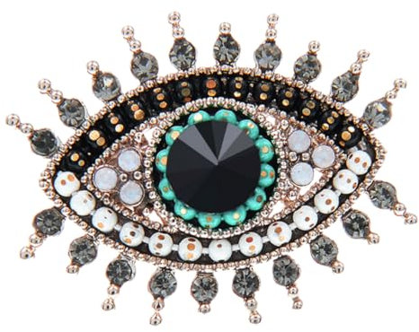 PRETYZOOM Broche Évil Eye Strass Pour Femmes Épingle Vintage Décorative Métal Pour Vêtements Châles Et Écharpes