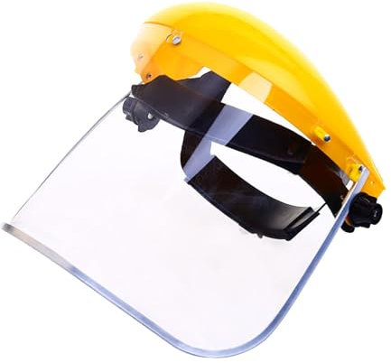 DIY-Gesichtsschutz und Halterung ersetzen Teile für Schutzhelme mit voller Krempe. Stabiler Schutz für Ihre Augen und Ihr Gesicht. Klares PVC-Visier