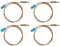 Hotpoint Ariston Whirlpool Scholtes - Termocoppia di sicurezza FTGH Defendi lunga 600 mm. C00288658-482000088562 per cucina piano cottura - H4958/OR - Prodotto originale (4 pezzi)