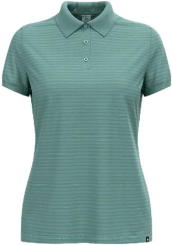ODLO Wandershirt Damen Ascent Natural I Funktionsshirt Wandern Atmungsaktiv I Polo Shirt