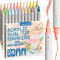 Artistro 24 Pastell-Acrylfarbenmarker mit Doppelspitze – Pinsel + Feinspitze-Kombination – Farbstifte für mehrere Oberflächen in sanften Farben