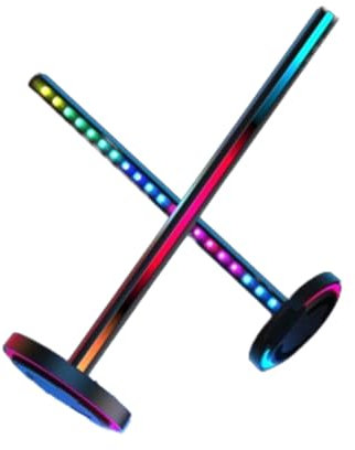 YEELIGHT RGBIC-Lichtleiste, 16 Millionen Farboptionen, Dual-Smart-Lichtleisten, 3-seitige Beleuchtung mit Musikfluss, App-Steuerung, Spiel-Synchronisation, 40,6 cm Höhe, TV-Hintergrundbeleuchtung,