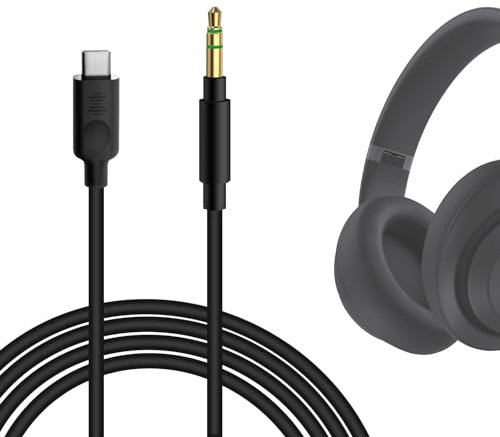 Geekria Cavo USB-C digitale-audio compatibile con Beats Studio Pro, Solo 4, Solo 3, Solo 2, Solo, Studio 3, Studio 2, Studio, Pro, cavo Mixr, cavo audio di ricambio tipo C (5,6 piedi/1,7 m)