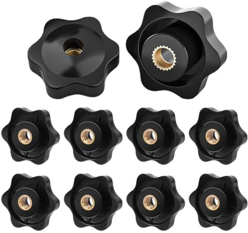 VAEIORP 8 pcs Manopola di serraggio con filettatura M8 Manopola di serraggio con dado universale con gambo a stella