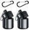 YUXIANLB 2er Pack Ohrstöpsel Tragetasche Schlüsselanhänger Wasserdichte Metall Ohrstöpsel Hülle Karabiner Für Ohrstöpsel Kleiner Reisepillen Organizer Schlaufen Hülle Schlüsselanhänger Behälterhalter