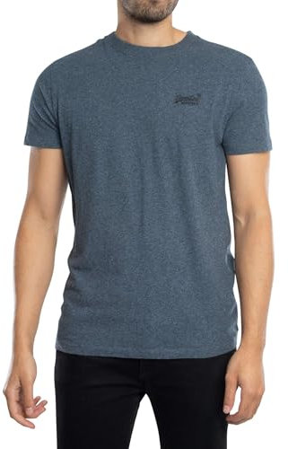 Superdry, T.Shirt Essential Logo EMB tee, M1011245A, Port Grey Grindle Feeder, 2XL, Man, Adult