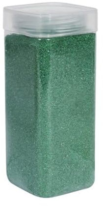 1Buy UK 800g tub of Coloured Natural Decorative Sand Craft Pebbles Table Decoration Pot Vase Fillers Garden Weddings Rocks Aquarium Art Ceremony Florist Candle (Dark Green)