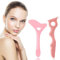 2 Pezzi Stencil per Eyeliner Punte,Aiuto per Eyeliner in Silicone,Strumento per Trucco Occhi Rapido,Aiuto per Rossetto Riutilizzabile,Mascara in Silicone Riutilizzabile Strumento per Il Trucco(Rosa)