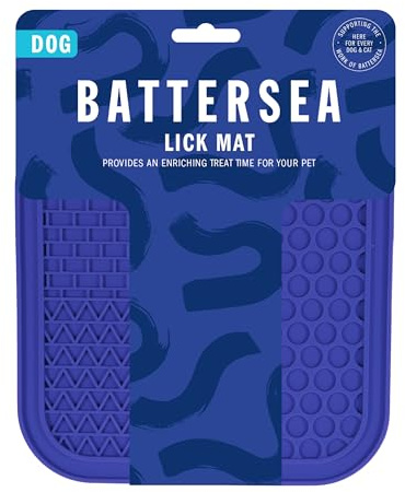Rosewood Battersea Lick Mat For Dogs and Cats With Non-Slip Design, Slow Feeder, Enriching Treat Experience For Your Dog and Cat, Blue, 20cm
