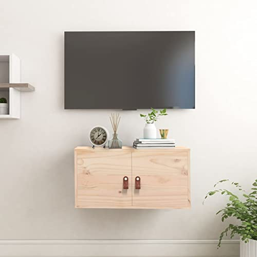 Brokky Wandschrank HäNgeschrank Wohnzimmer Wandschrank HäNgend Wall Cabinet WandschräNke 60x30x30 cm Massivholz Kiefer