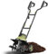 SOYUS Motoculteur électrique de 35,6 cm - 12 A - Motoculteur filaire pour jardinage, jardin avec poignée pliable, 4 dents en acier à roues pour pelouse, cour, sol