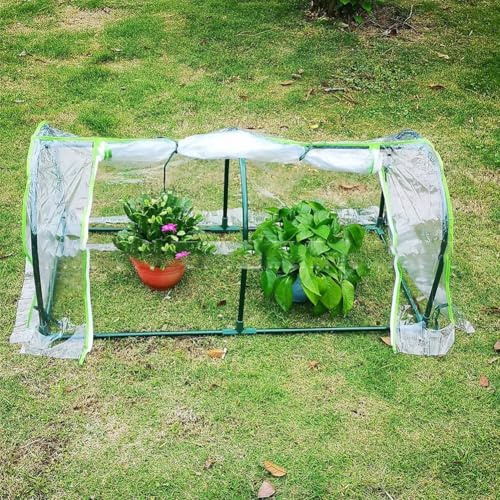 Invernadero de jardín, invernadero de túnel de entrada, cubierta de invernadero suculenta a prueba de frío, túneles de crecimiento, cultivo de verduras (120 x 60 x 50 cm (PVC))