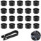 WQEDVN 20 PCS Wheel Nut Covers, Car Wheel Nut Covers, Wheel Nut Caps, 17mm Wheel Nut Covers, Universal Wheel Bolt Covers with Removal Tool (Black, 17mm)