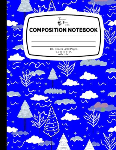 Scenic Evergreen Tree Blue Composition Notebook