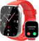 Puqo Smartwatch Uomo Donna, Nuovo 1,95'' Orologio Smartwatch Effettua/Risposta Chiamate, 112 Modalità Sportive Fitness Tracker con Contapassi/Sonno/Cardiofrequenzimetro, IP68 Smart Watch, Rosso