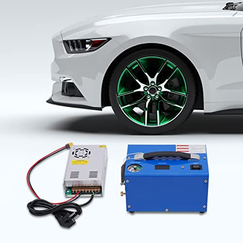 HUSPOO PCP Kompressor 300bar 250W | Auto-Stop & Sicherheitsventil | 12V/230V für Pressluftflasche, Tauchgeräte & Airsoft