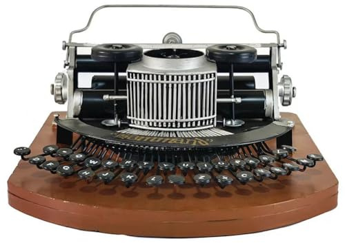 Koolenry Vintage Typewriter Prop Model Decoration Display Window Photography Vintage Typewriter Wrought Ornaments Retro Nostalgic Old Objects Vintage Metal Decoration Crafts