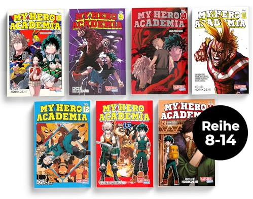 My Hero Academia Manga Box Set (Bände 8–14) – Offizielle Shonen Jump Edition auf Deutsch - MHA Komplettsammlung Teil 2 - Inkl. exklusivem Comic-Lesezeichen - Anime & Manga für Sammler & Fans
