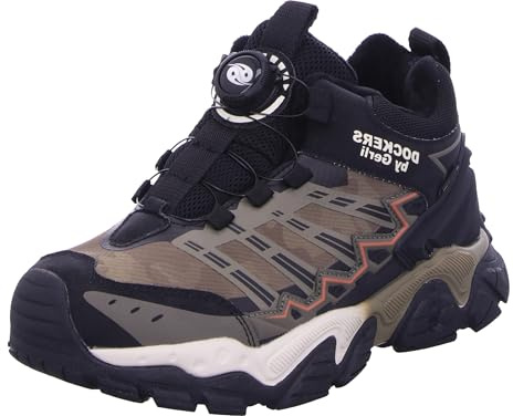 Dockers by Gerli 57ER701-637-185, Unisex - Kinder Stiefel mit TEX-Membran in grün - Gr. 35