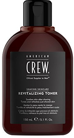 AMERICAN CREW – Revitalizing Toner, 150 ml, Tonikum revitalisiert die Haut nach der Rasur, After Shave mit beruhigender Wirkung, Pflegeprodukt mit enzymatischem Exfoliant
