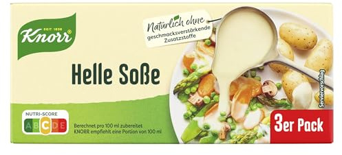Knorr Helle Soße voller Geschmack ohne geschmacksverstärkende Zusatzstoffe 15x 3er Pack à 84 g