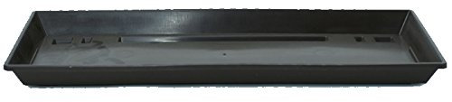 meindekoartikel Blumenkasten Untersetzer Standard aus Kunststoff - Verschiedene Größen und Farben (Breite ca. 50 cm, Braun)