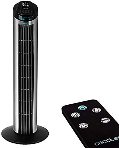 Cecotec Ventilatore a Torre EnergySilence 890 Skyline, Oscillante, Silenzioso, Grande Potenza, 3 modalità, 3 velocità, Timer, Telecomando a Distanza