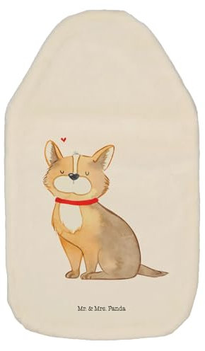 Mr. & Mrs. Panda Wärmflasche Hund Glück - Geschenk, Liebe, Kinderwärmflasche, Tierliebhaber, Hundemama, Vierbeiner, Hundemotiv, Haustier, Kleine
