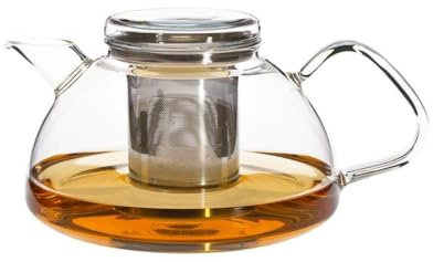 trendglas JENA 105075 Around The Teekanne Nova+ -S mit Deckel und Edelstahlsieb, Fassungsvermögen 1,2 Liter