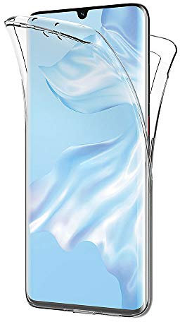 AICEK Kompatibel mit Huawei P30 Pro Hülle, 360°Full Body Transparent Silikon Schutzhülle Case Durchsichtige TPU Bumper Handyhülle