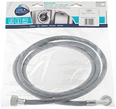 CARE+PROTECT – Fredda Wasserschlauch (WHI1052) für Waschmaschinen und Geschirrspülmaschinen / Universal / flexibler Schlauch mit einem Durchmesser von 10 x 15 mm / Kunststoff / Länge: 2,5 m