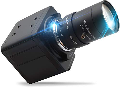 5-50mm Varifocal Lens Webcamera 8 Magepixel Webcam with Sony (1/3.2) IMX179 Image Sensor High Difinition 3264X2448 USB with Camera Outdoor Indoor Web camera for Linux Mac Windows Android Video Camera