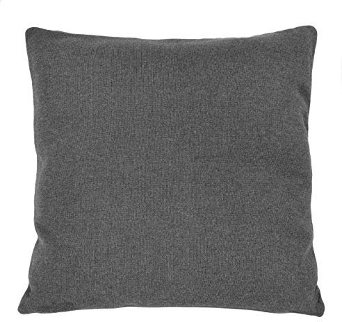 nielsen HOME Kissenbezug Cato fein gestrickt, 50x50 cm, Dunkelgrau, 100% Baumwolle, Strick, Oekotex, Feinstrick, gemütlich modisch elegant, Dekokissen, Sofakissen