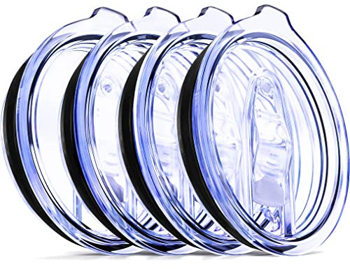 C&Berg Silikon-Deckel für Weingläser, auslaufsicher, kein Auslaufen, spritzwassergeschützt, Silikonschieber, Verschlussverschluss, 4 Deckel für Trinkgläser, 7,6 cm Durchmesser, 4 Stück