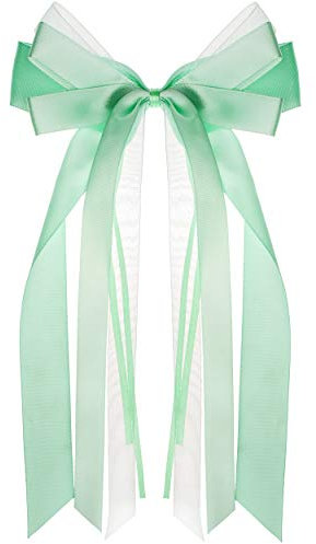 alles-meine.de GmbH Geschenkschleife/Schleife Farbwahl Junge & Mädchen - 30 cm lang u. 15 cm breit - mit edlen Satin Bändern + Tüllband - Geschenkband - für Geschenk Zucker..