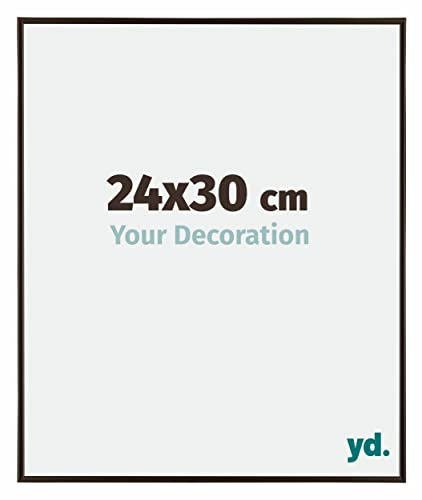 Your Decoration - Cadre photo 24x30 cm - Anthracite - Cadre Photo en Plastique Avec Verre acrylique - Anti-Reflet - Cadre 24x30 - Evry