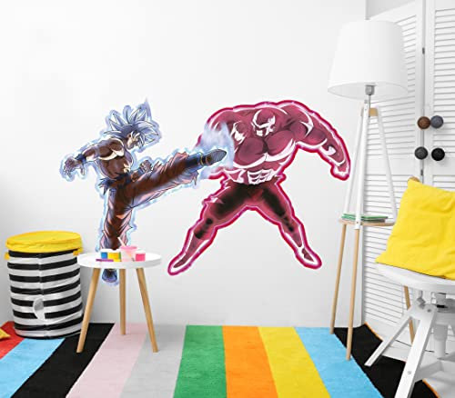 Oedim Vinyl-Wandaufkleber, Größe Real Dragon Ball Super Goku vs Jiren, offizielles Produkt, 150 x 95 cm, Vinyl für Wände, DBS