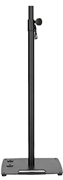 Gravity LS 431 C B Light Stand and Speaker Stand with Compact Square Steel Base and Eccentric Mounting Function, Black
