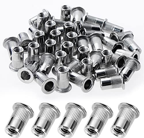 HSEAMALL 200PCS M3 Dadi Rivetti In Acciaio Inossidabile Rivnut, Inserto Filettato A Testa Piatta Dadi Rivnuts