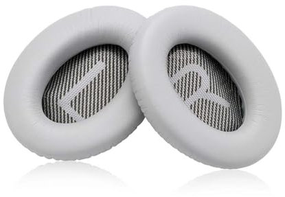 Almohadillas para Bose,Almohadillas de Repuesto para Auriculares Bose,Repuesto Espuma para Auriculares Bose Quiet Comfort QC25 / QC35 / QC35 II Completo con 1 Stick de instalación,Gris