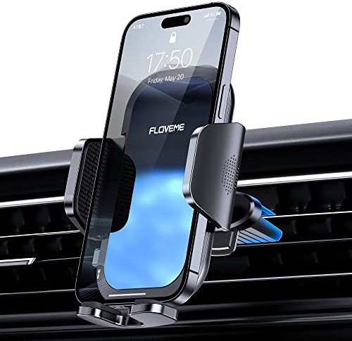 FLOVEME Car Phone Holder Phone Holder for Cars Air Vent Mobile Phone Car Mount with 360° Rotatable Stand Compatible with iPhone Samsung Huawei Xiaomi