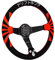 Performance Rising Sun Volante 350mm Piatto Profondo 6 Bulloni Per JDM Sport Racing Volante Alcantara Horn Pulsante Incluso
