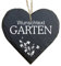 homeyourself - Schieferherz Schiefer Schild personalisiert mit Druck/Wunschtext - Garten - individualisiert