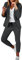 Hosenanzüge Damen Zweiteiliges Set Business Casual 2-teiliges Outfit Professionelle Kleidung Anzug Anzugjacke mit Revers Lang Anzughose Bürodame Kostüme & Blazer Hose Arbeitskleidung