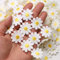 YIEUR 6,5 Meter Spitzenband Blumen Weiß, 25m Spitzenbordüre Tischdeko Geschenkband, 7 yard Zierband Stickerei Spitzenborte Vintage Band für Handwerk Nähen Deko