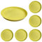 Caribou Living Kalas Lot de 6 assiettes réutilisables en plastique Jaune 19 x 2 cm